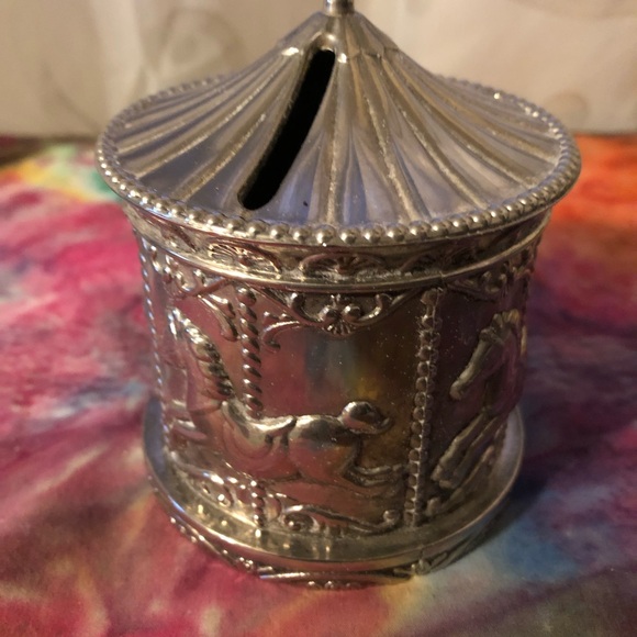Vintage carousel, silver plated bank - Picture 2 of 5